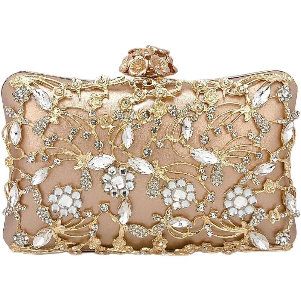 Rhinestone Evening Bag Womens Clutch Sparkly Purse For Weddings & Parties
